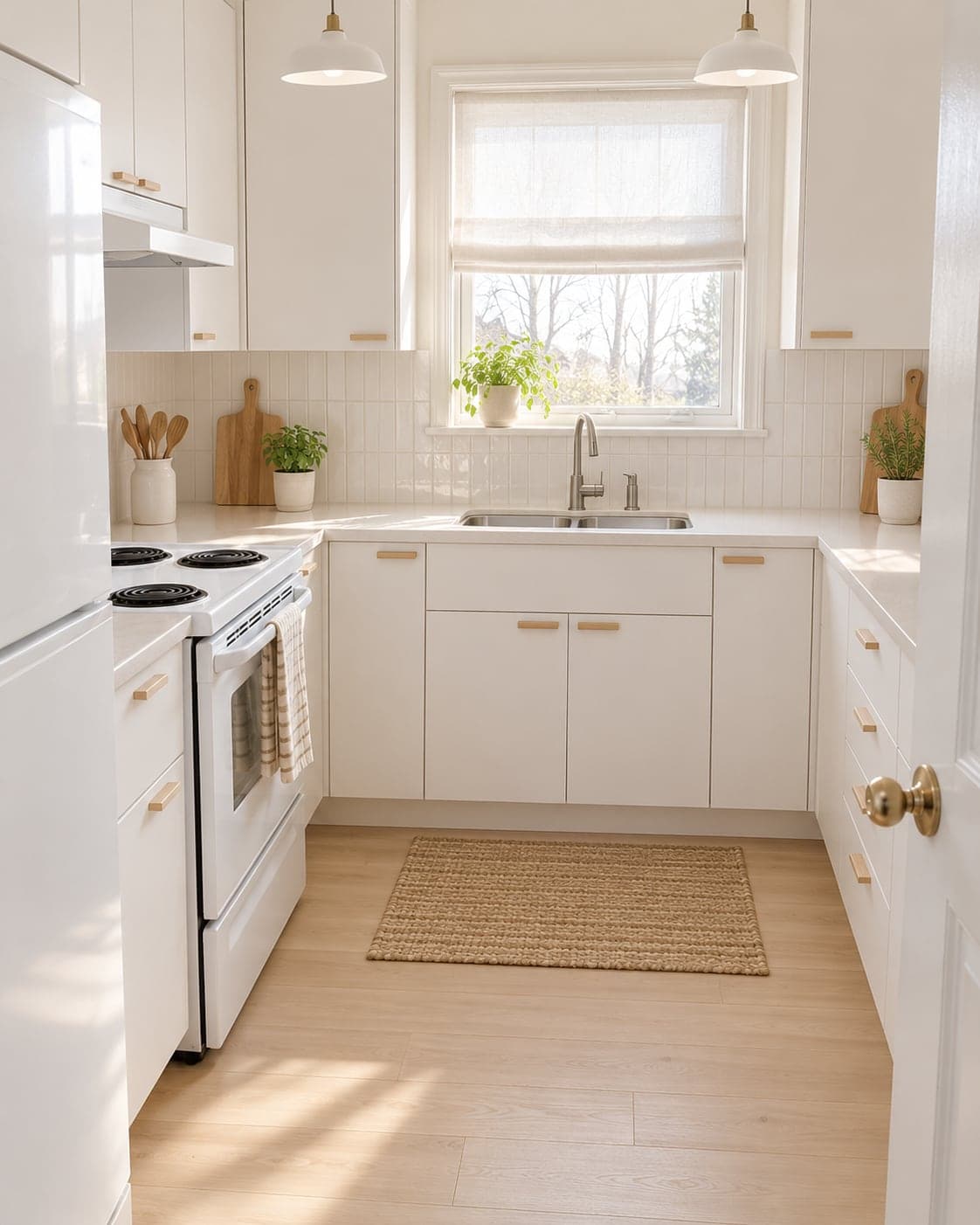 Kitchen redesigned in the Scandinavian style